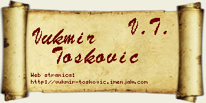 Vukmir Tošković vizit kartica